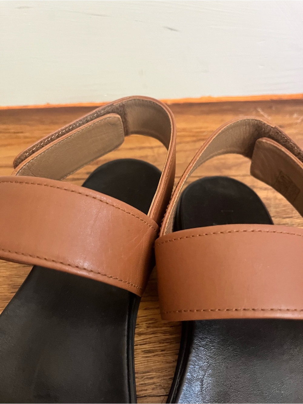 Double Strap Brown Leather Sandals by Flattered - Picture 3 of 5